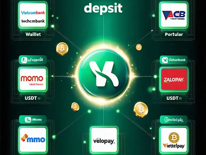 Hình ảnh minh họa các phương thức nạp tiền F88bet đa dạng như ngân hàng, ví điện tử