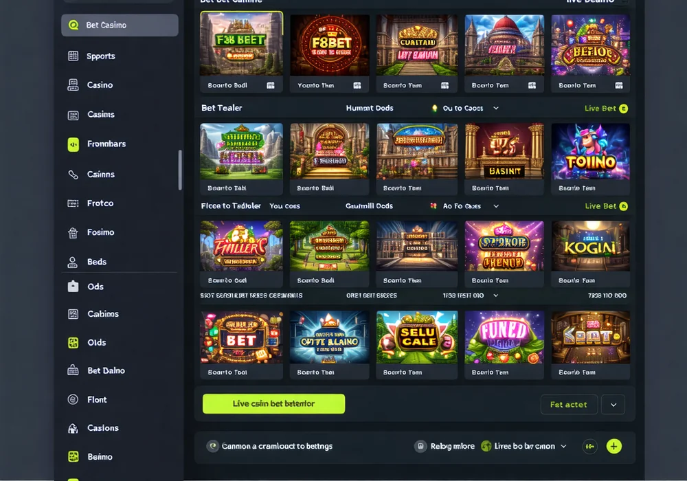 Giao diện nền tảng F88bet với các nút chức năng và thông tin quan trọng