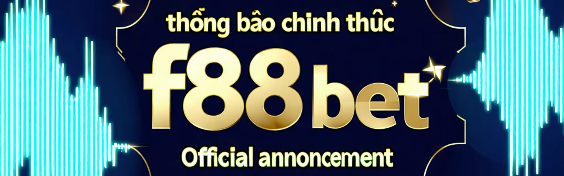 Hình ảnh banner thông báo chính thức F88bet, F88 bet