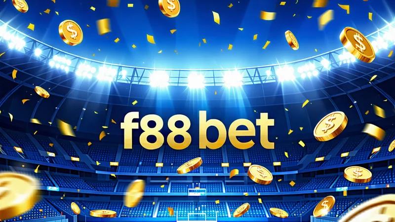Hình ảnh hoàn trả thể thao F88bet với sân vận động và quả bóng