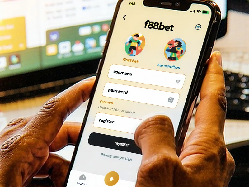 Hình ảnh một người dùng đang đăng ký tài khoản F88bet trên điện thoại di động, với các ưu đãi và dự đoán bóng đá hiển thị trên màn hình